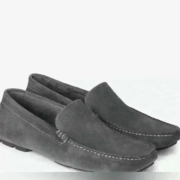 Kenneth Cole Reaction World Hold On Men's Size 9 Gray Suede Leather Slip On New - Picture 2 of 7